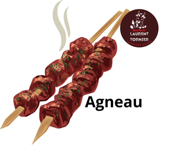 Brochette d'agneau environ 200 gr 